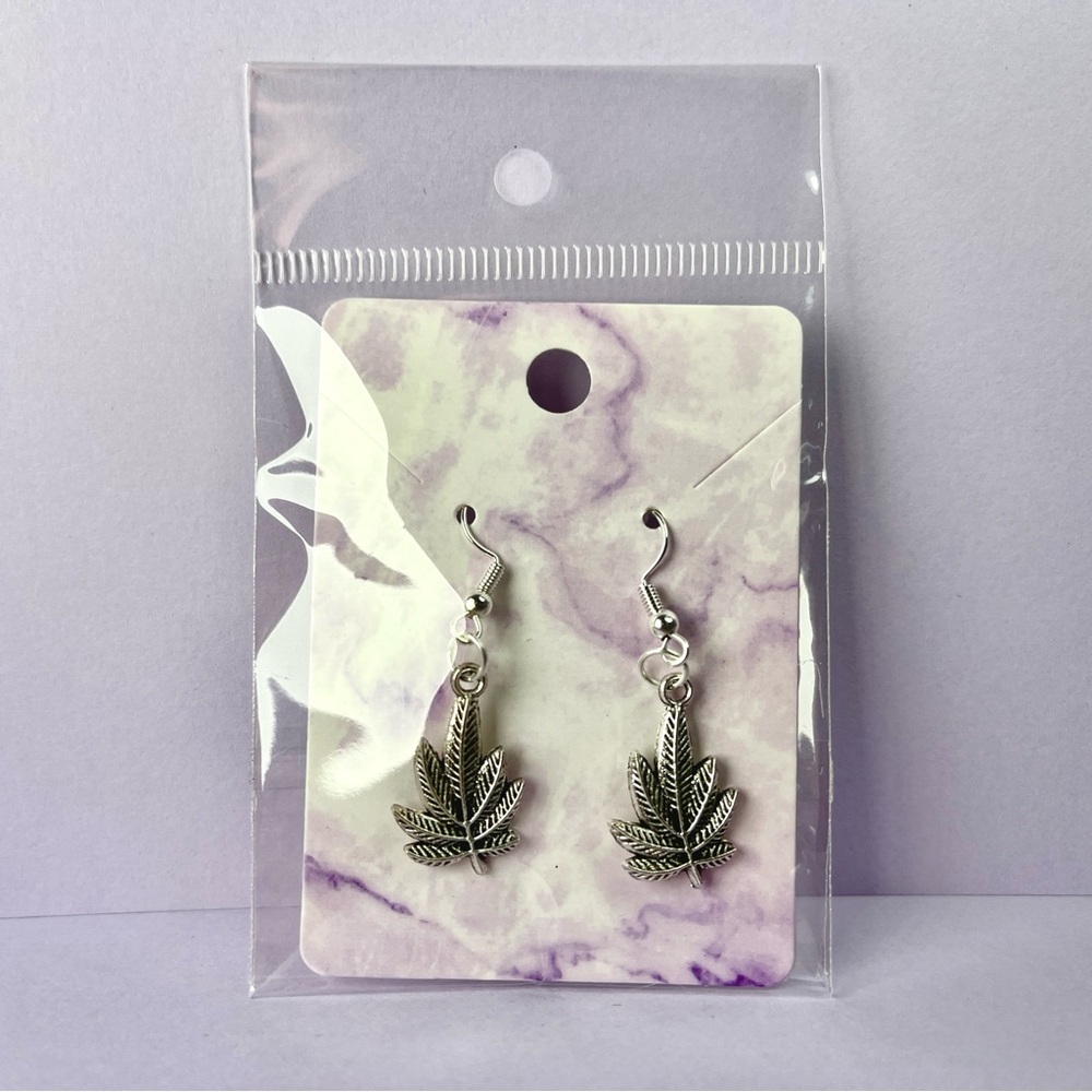 Palm Fronds Earrings Palm Handmade Earrings vintage 90s charm stainless steel